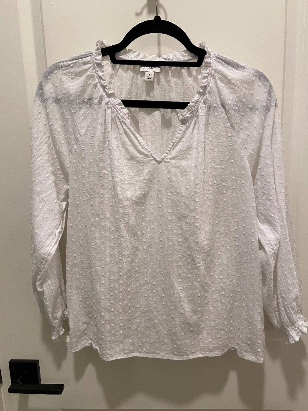 J Crew White Peasant Blouse